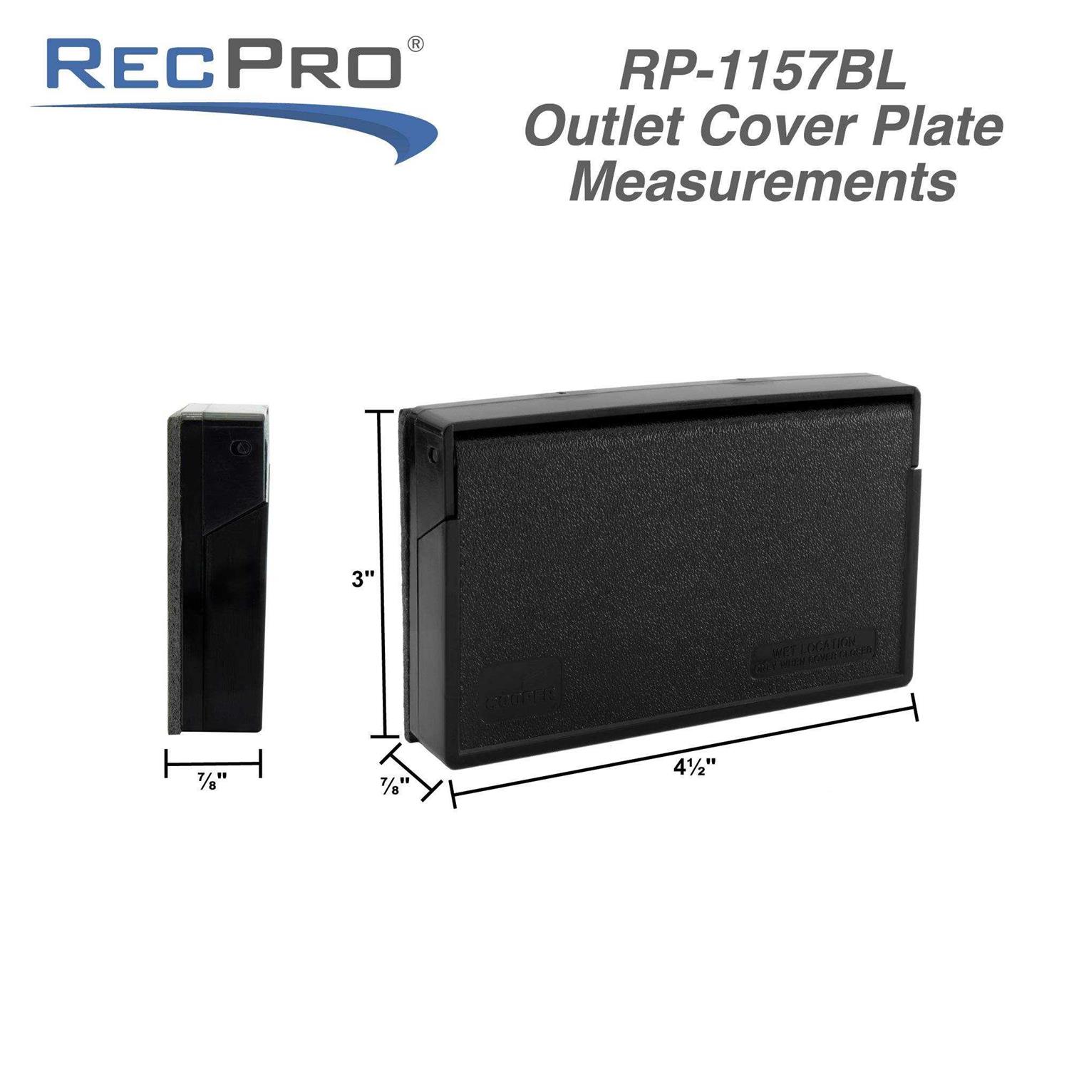 RecPro RV Exterior Power Outlet Cover Plate - Image 5