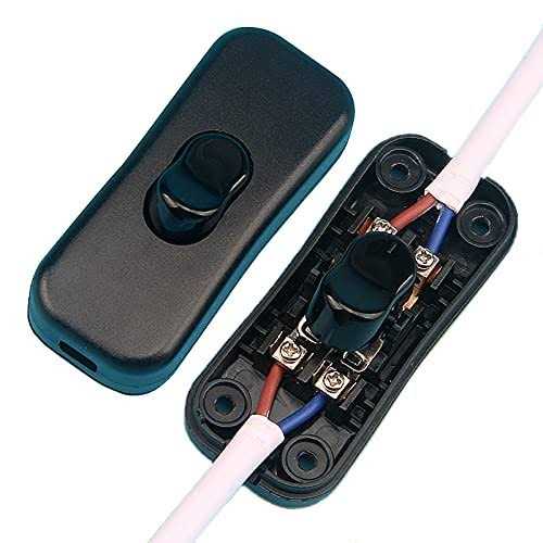 Inline Cord Switch 2-Pack PLUSPOE On-Off Control Lamp Rocker Switch for Lamp Cord Desk LED Lights,Black - Image 4