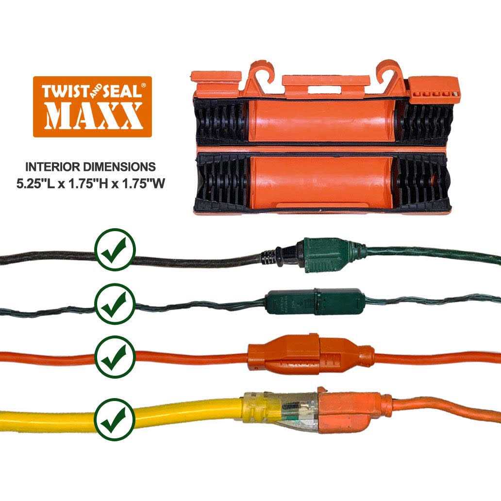 Twist and Seal Maxx Heavy Duty Outdoor Extension Cord Safety Cover Connector and Weatherproof Electrical Protector - Image 5