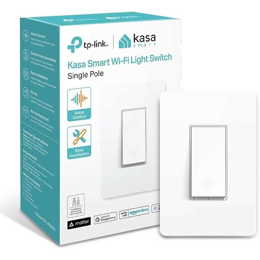 Kasa Smart Kasa Matter Smart Light Switch Voice Control w/Siri Alexa & Google Assistant KS205 - Image 3