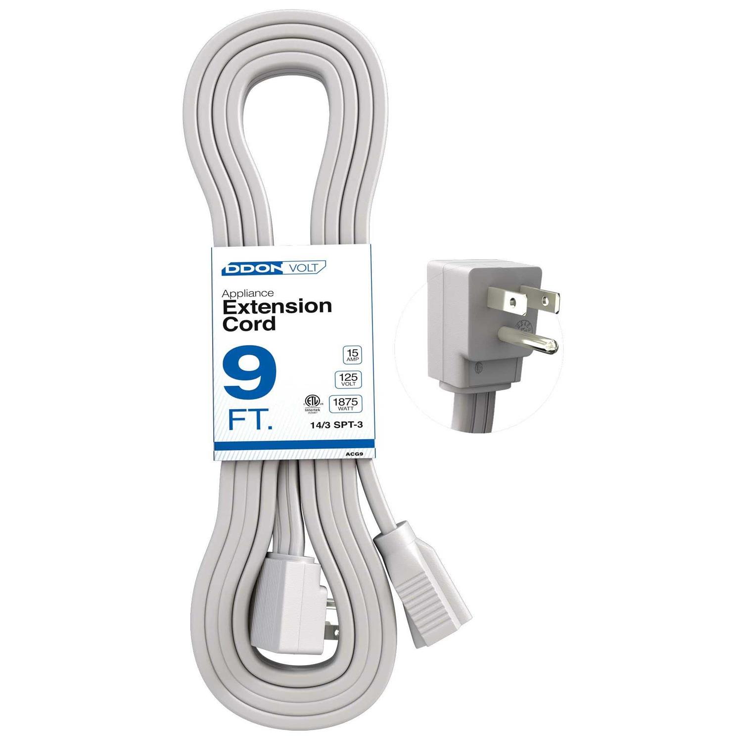 Appliance Extension Cord Heavy Duty Gray Extension Wire for Air Conditioner