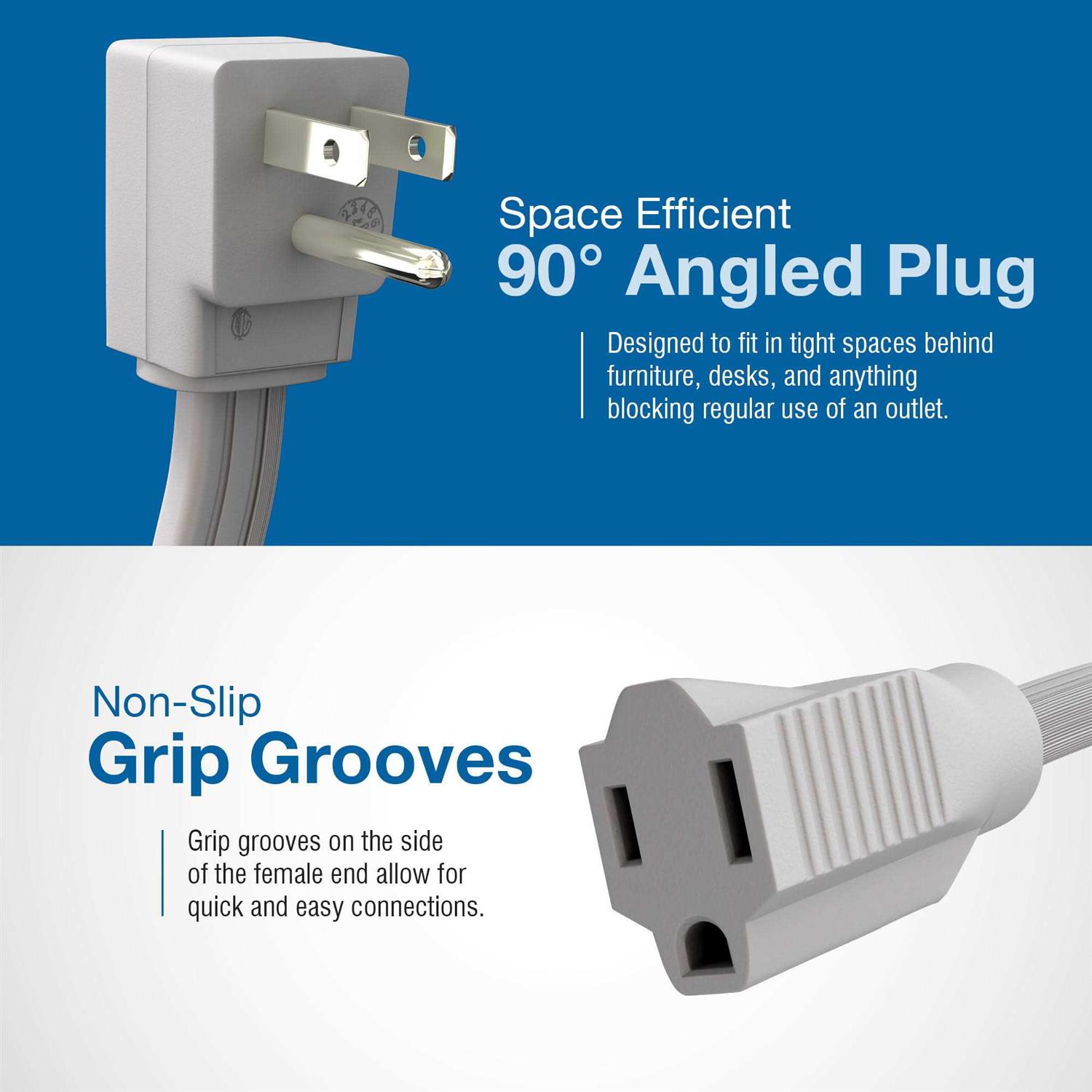 Appliance Extension Cord Heavy Duty Gray Extension Wire for Air Conditioner - Image 4