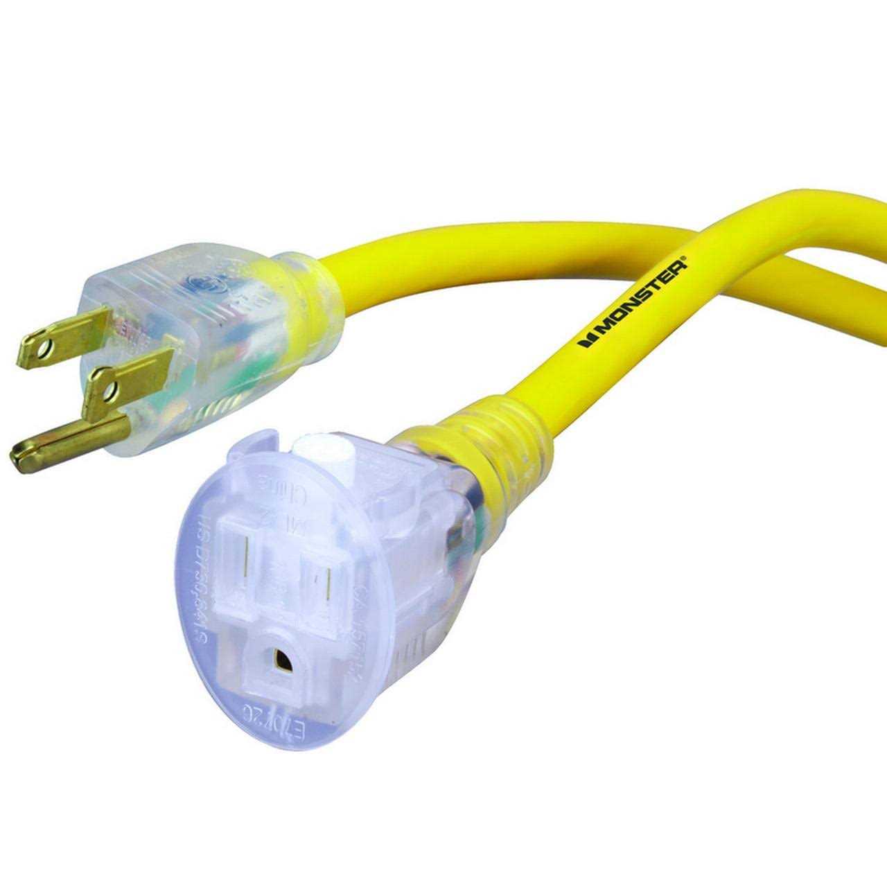 Monster Outdoor Extension Cord 14/3 SJTW Yellow - Image 5