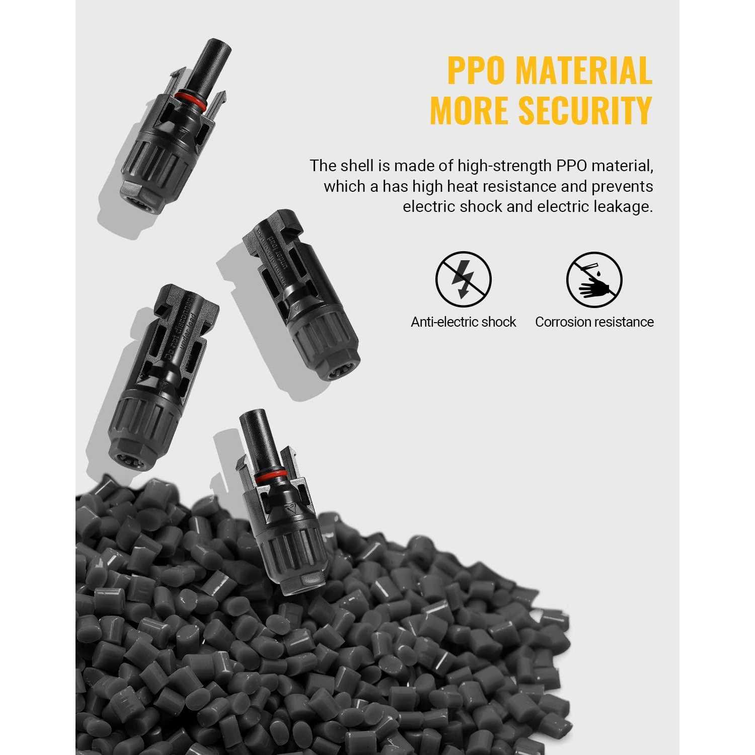 BougeRV 12 Pcs Solar Connectors with Spanners Solar Panel Cable Connectors 6 Pairs Male/Female - Image 2