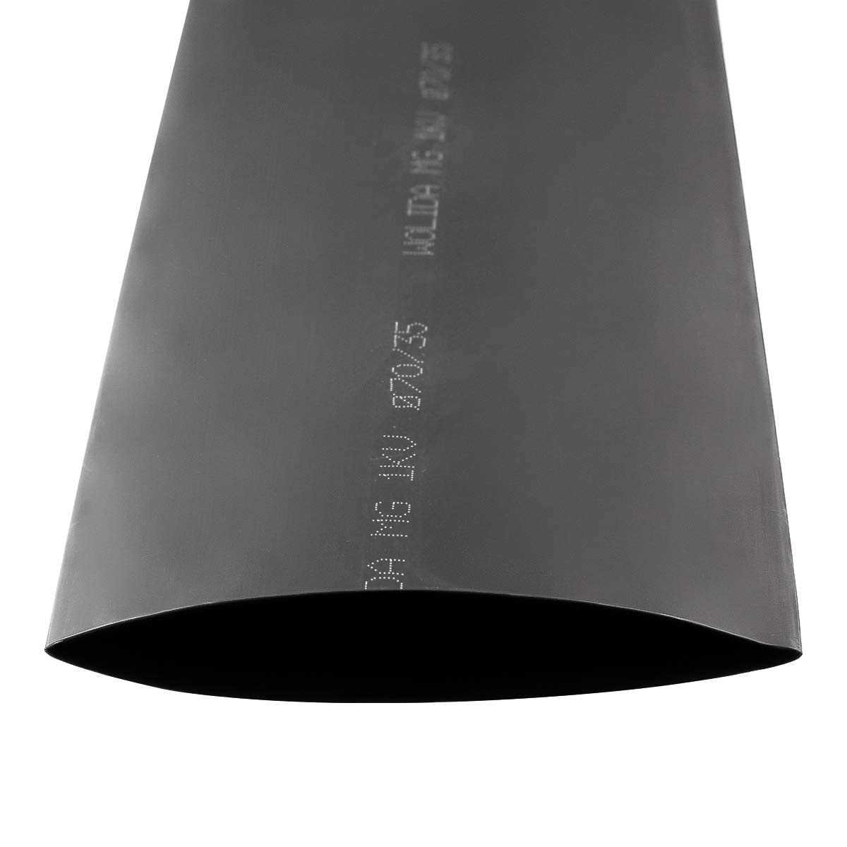 Electrical Buddy Heat Shrink Tubing 1m Black 70mm Diameter 110mm Flat Width 2:1 Polyolefin Tube Sleeving - Image 2