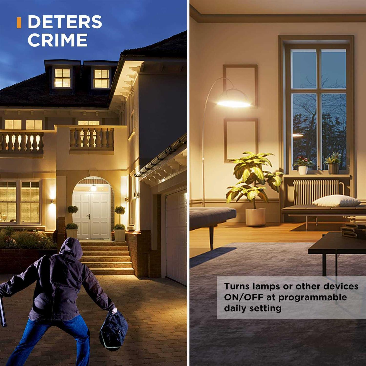 G-Homa Timer Outlet Electric Indoor with 2 Grounded Outletplug-in 24-Hour Mechanical Timersdaily On/Off Cycleenergy Saving for Lamps Seasonal Christma - Image 5