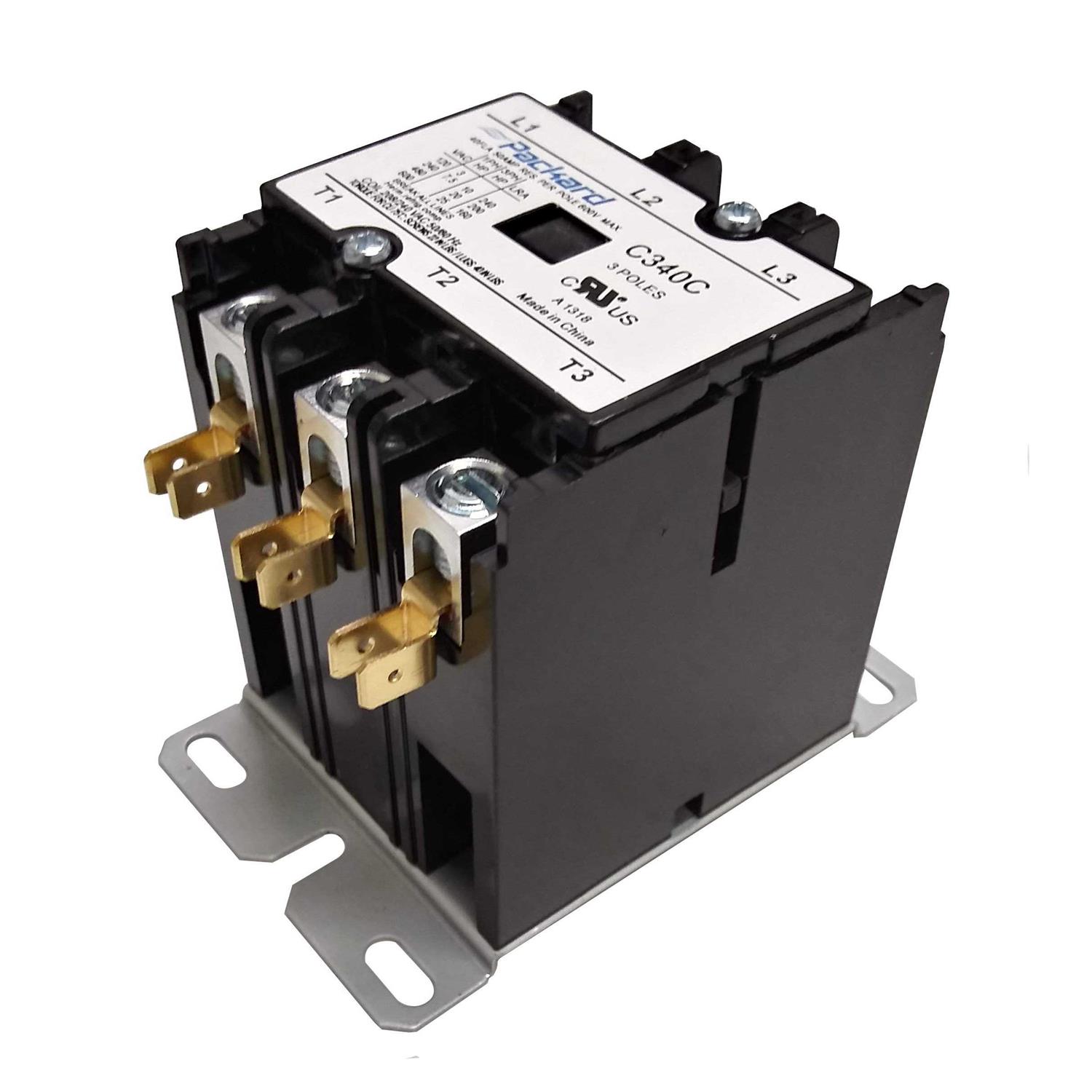 Packard C340C Contactor 3-Pole 40 Amp 208/240 Coil Voltage