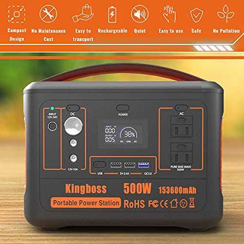 Portable Generator Power Station 600W Kingboss 153600mAh 568WH Lithium Battery 110V/600W - Image 4