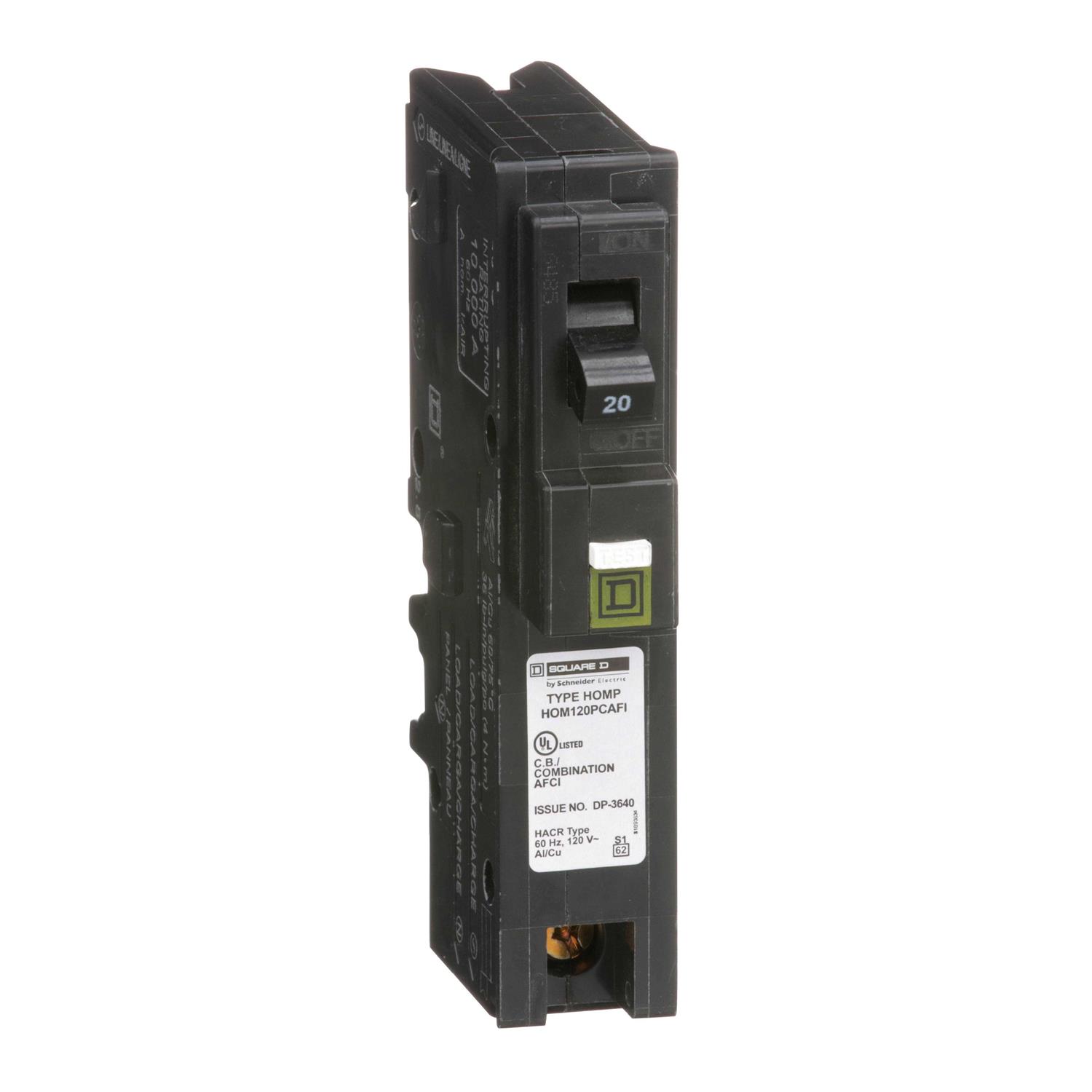 HOM120PCAFI Square D 20A 1 Pole Circuit Breaker