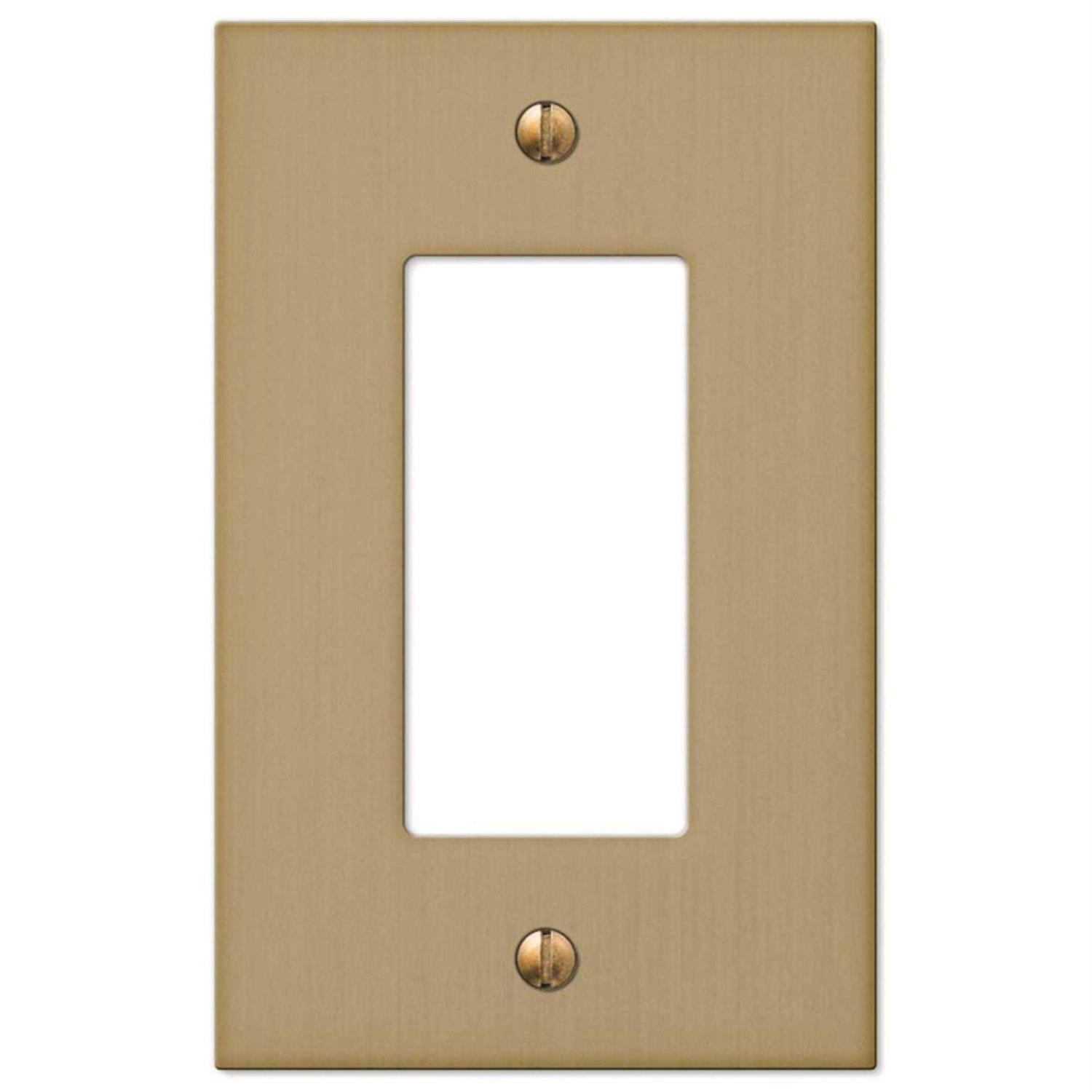 Amerelle Wallplates Elan Single Rocker Wallplate in Brushed 55RBZ