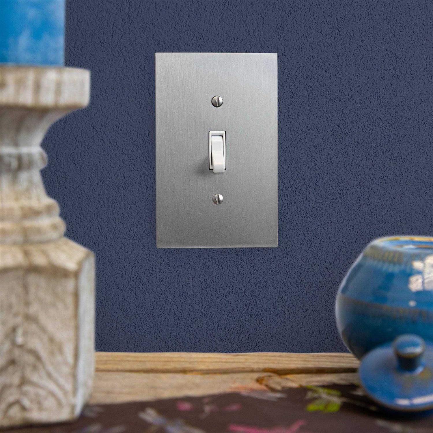 Amerelle Wallplates Elan Single Rocker Wallplate in Brushed 55RBZ - Image 4
