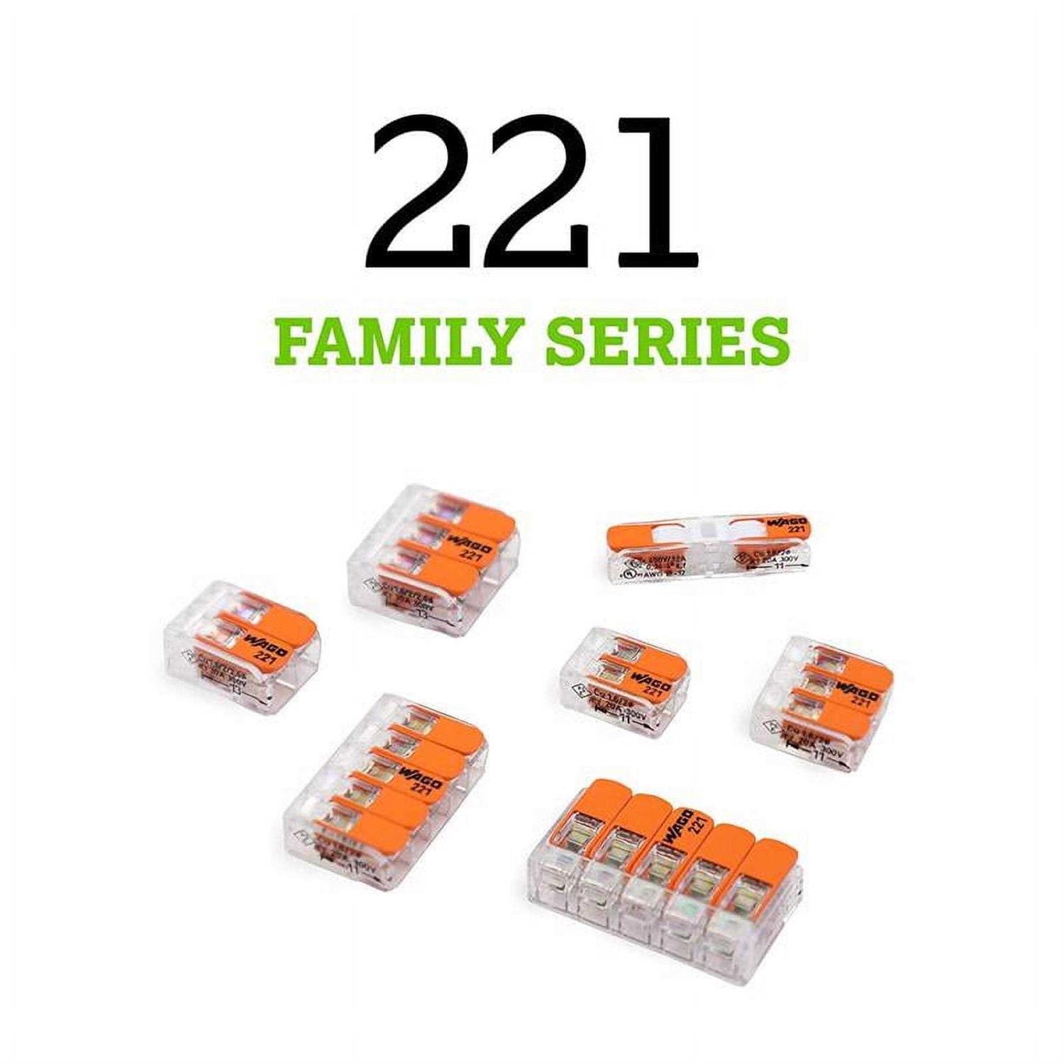 WAGO 221 Series 3 Port Lever Cable Connector 50 pk - Image 3