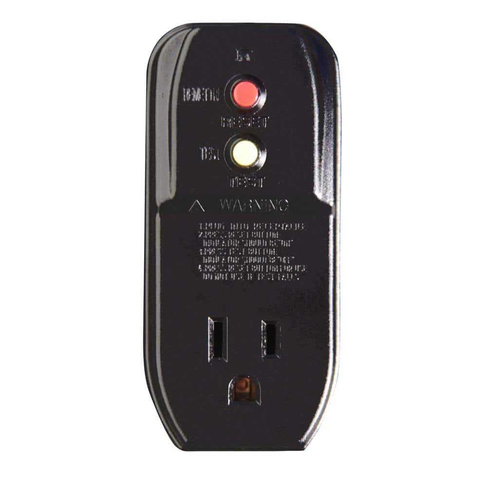 Husky 15 Amp Grounded GFCI Outlet Adapter 04-00106