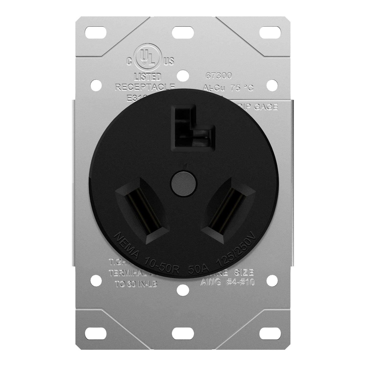 Enerlites 30A Dryer Receptacle Outlet for Electric Dryers NEMA 10-30R 67300-BK