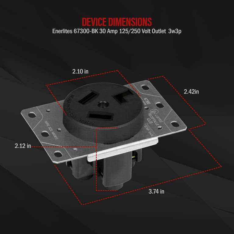 Enerlites 30A Dryer Receptacle Outlet for Electric Dryers NEMA 10-30R 67300-BK - Image 4