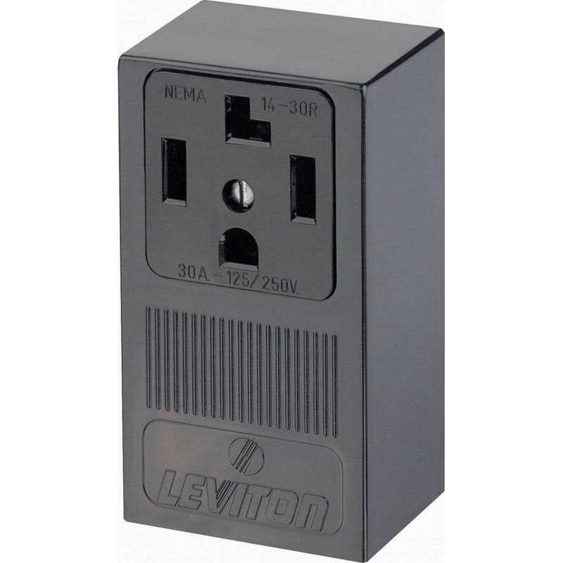 Leviton Surface Mount Receptacle - Black