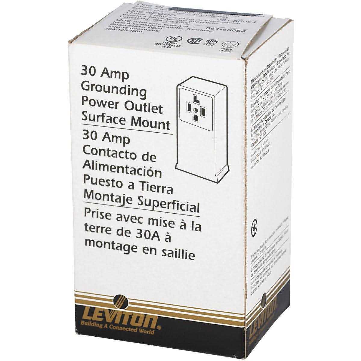 Leviton Surface Mount Receptacle - Black - Image 3