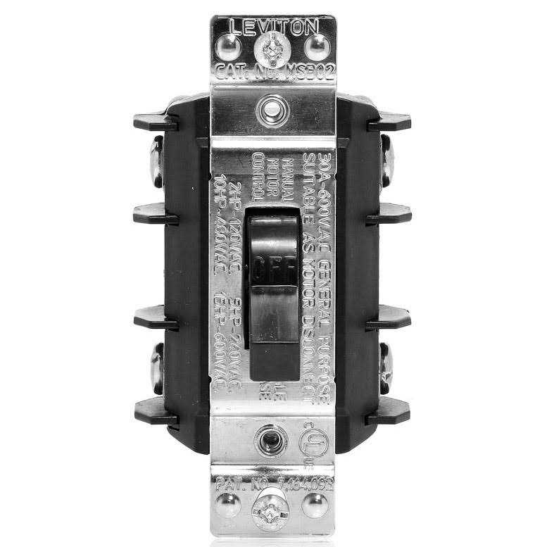 Leviton MS302-DS Manual Motor Switch 30A