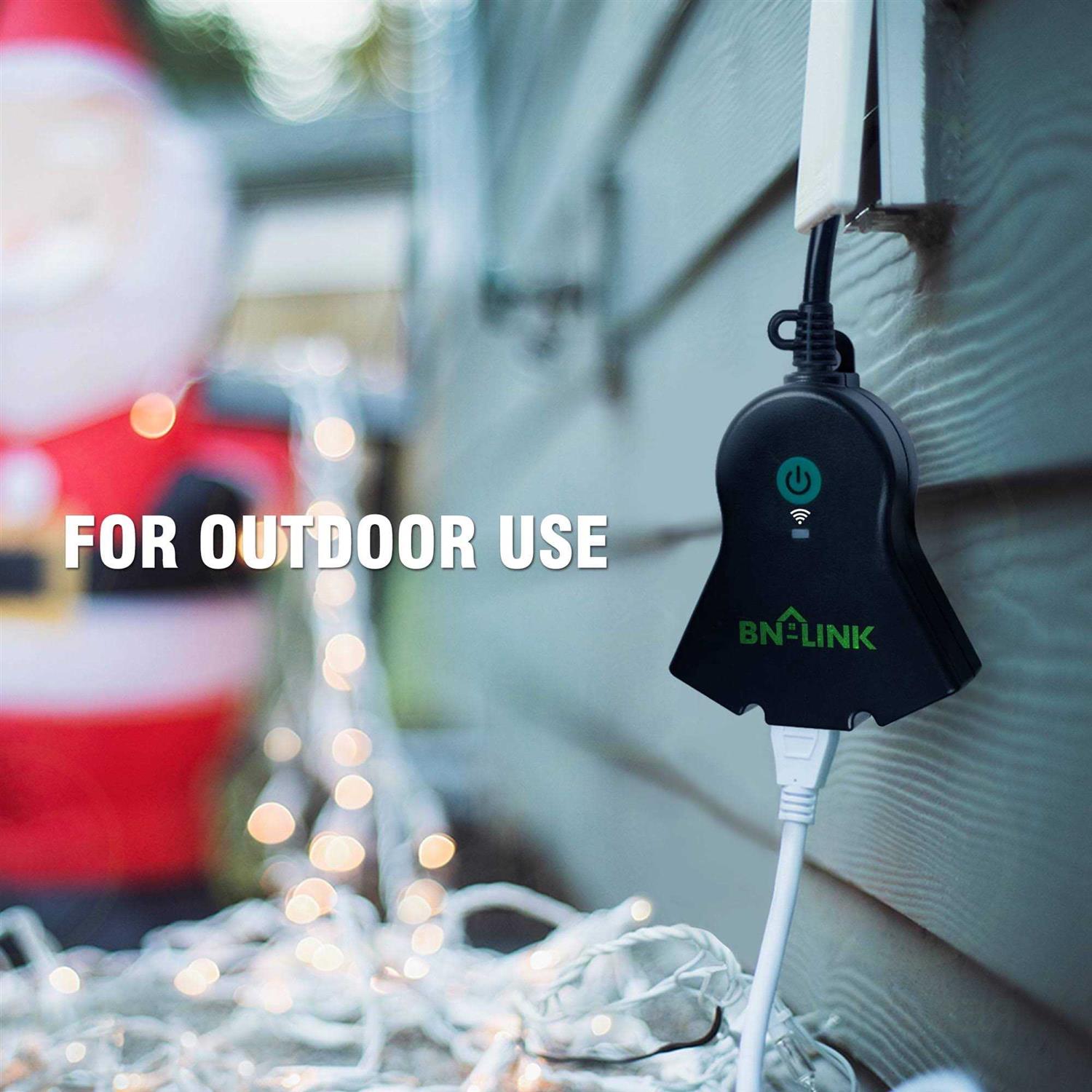 BN-LINK Smart WiFi Heavy Duty Outdoor Outlet, Timer and Countdown Function, No Hub Required for Outdoor Lights, Compatible with Alexa and Google - Image 4