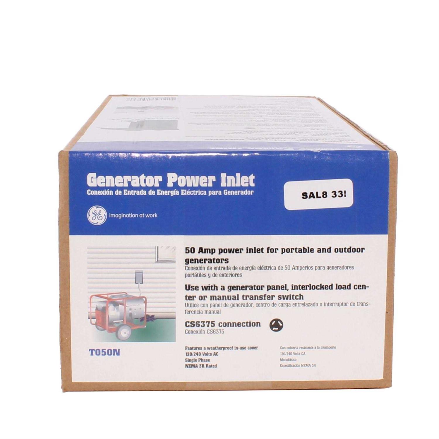 GE T050N 50 Amp Twist Lock Power Inlet