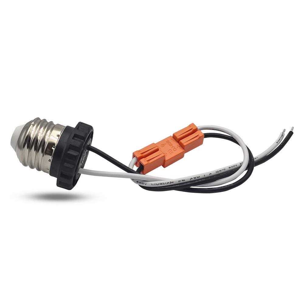 New orange heart E26 Socket Adapter Medium Base Screw in Light Bulb Socket Pigtail for Led Ceiling Lights Downlight Retrofit Power Adapter - Image 2