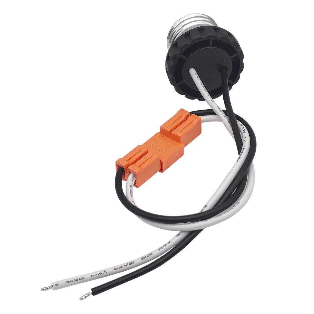 New orange heart E26 Socket Adapter Medium Base Screw in Light Bulb Socket Pigtail for Led Ceiling Lights Downlight Retrofit Power Adapter - Image 3