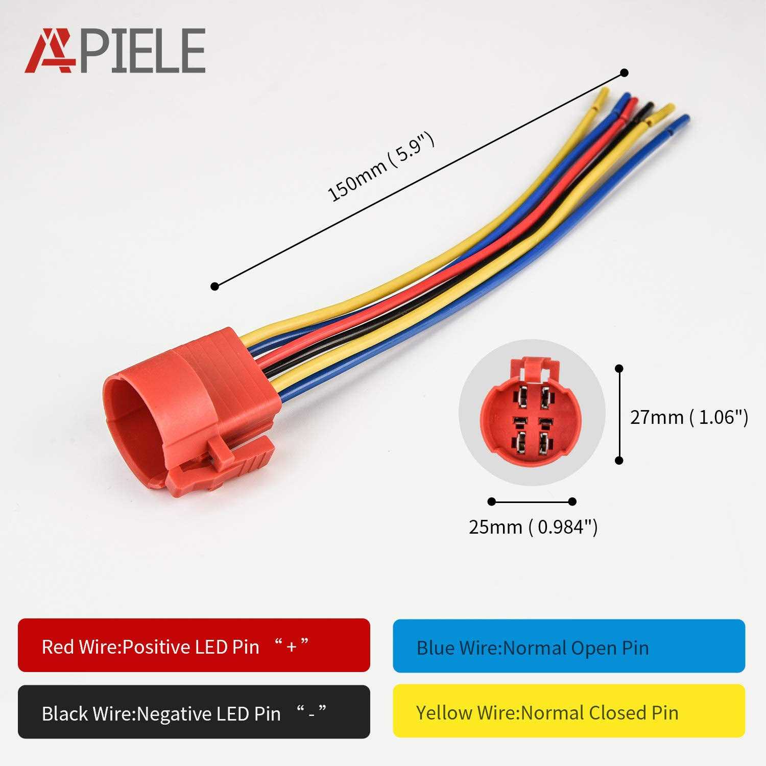 APIELE 10 Amp 22mm Latching Push Button Switch 12V Angel Eye LED Waterproof Stainless Steel Round Self-Locking 7/8'' 1NO 1NC 1 Pack - Image 4