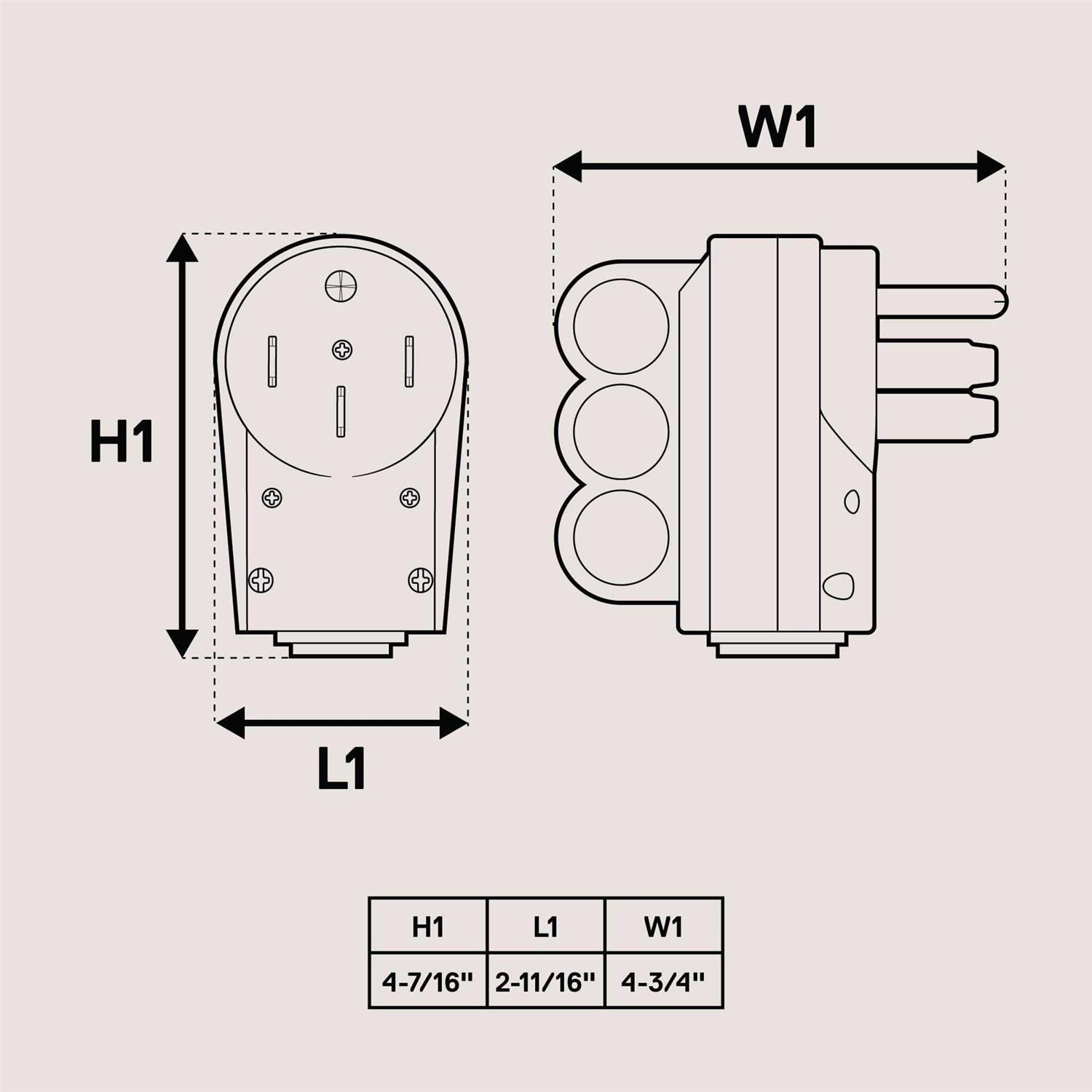 True Mods NEMA 14-50P 125/250V 50A RV Power Cord Male Replacement Socket Plug for 6/3 + 8/1 AWG 4-Wire Cord - Image 4