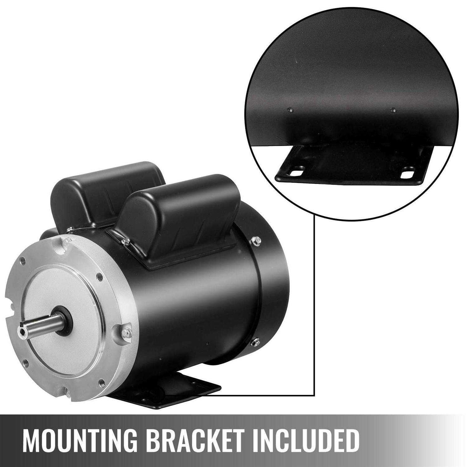 VEVOR 1.5 Hp Electric Motor 56C Frame Single Phase TEFC 115230 V 141556C DJS141556C0000001V6 - Image 2