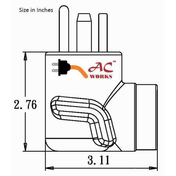 AC WORKS 30 Amp 4-Prong Dryer Wall Outlet Adapter - Image 3