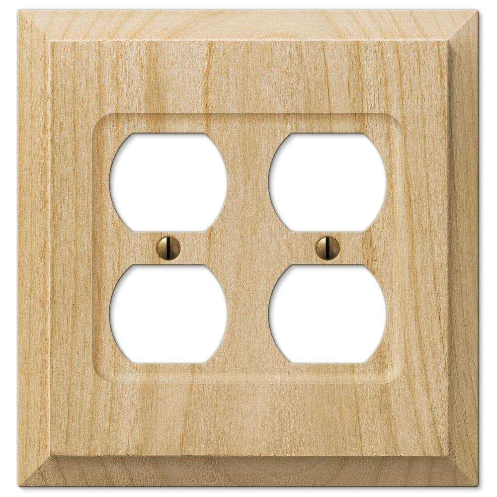 Amerelle Baker Single Toggle Wallplate in Unfinished Alder Wood 180T - Image 5