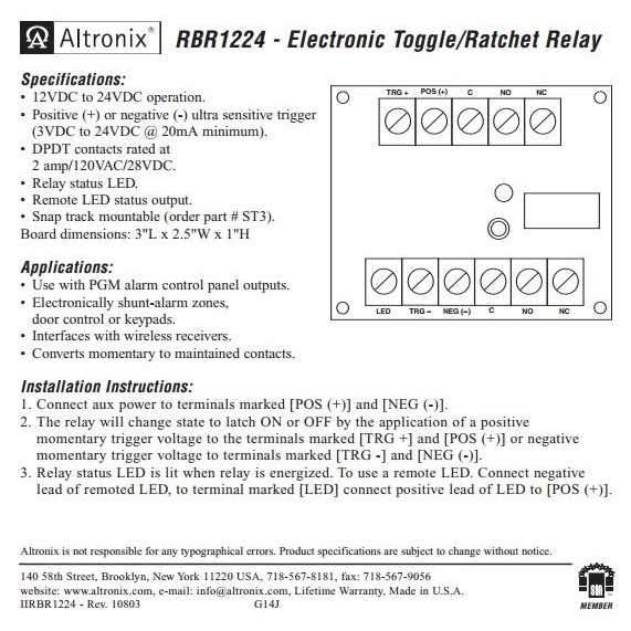 Altronix RBR1224 Relay - Image 3