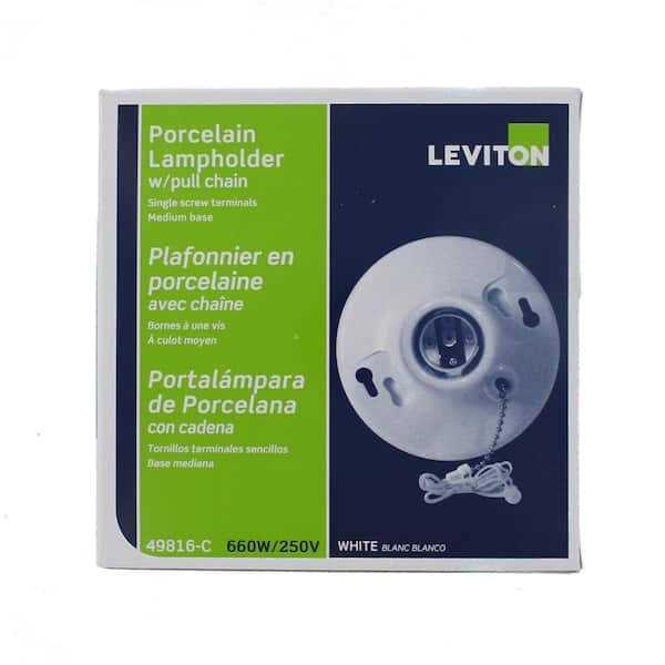 Leviton 1-Piece Porcelain Lampholder 49816-C - Image 2
