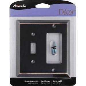 Amerelle 2-Gang Stamped Steel Single Toggle/Rocker Wall Plate - Image 3