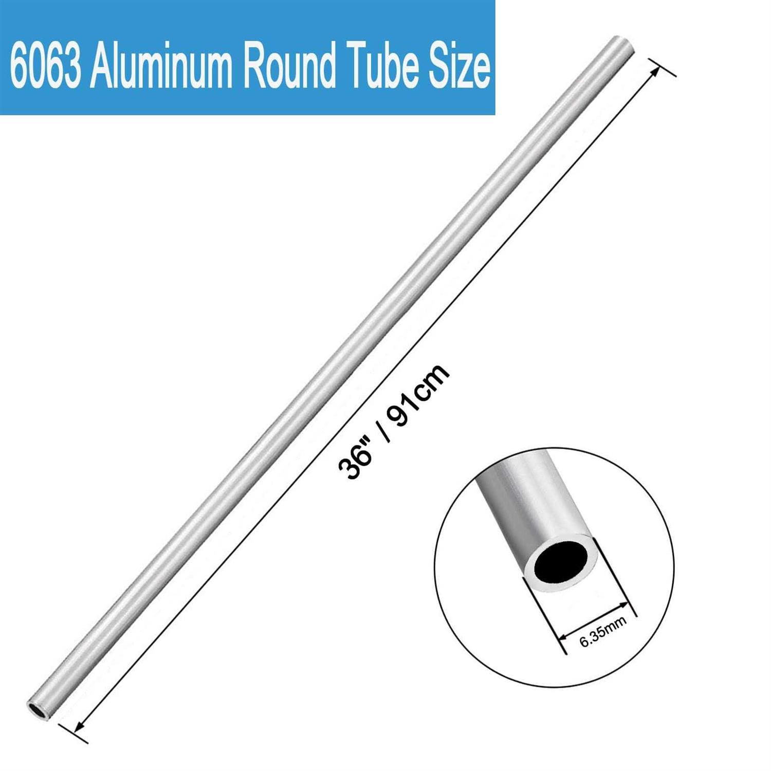 Aluminum Tube 6063 Aluminum Round Tube OD x Wall x 36 Long Seamless - Image 5
