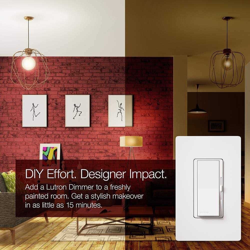 Lutron DVCL-153P-BR 3-Way/Single-Pole CFL/LED Diva Dimmer - Image 5