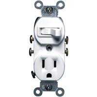 Leviton 5335 20 Amp Duplex Combination Single Pole Switch Receptacle - Image 2