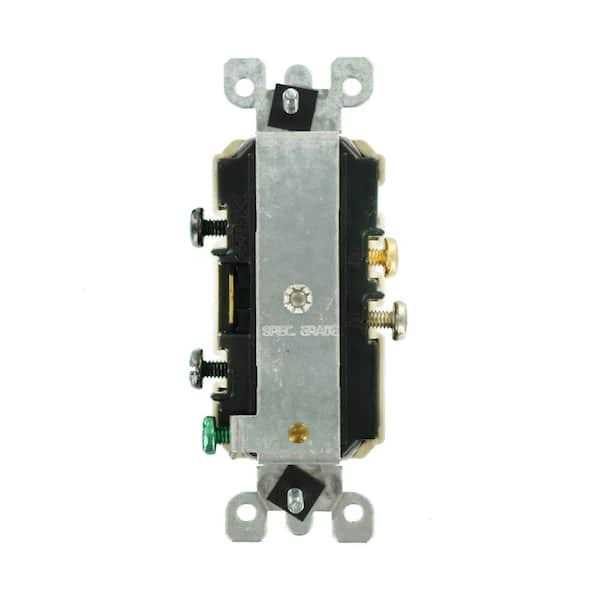 Leviton 5335 20 Amp Duplex Combination Single Pole Switch Receptacle - Image 3