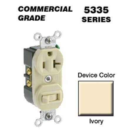 Leviton 5335 20 Amp Duplex Combination Single Pole Switch Receptacle - Image 5
