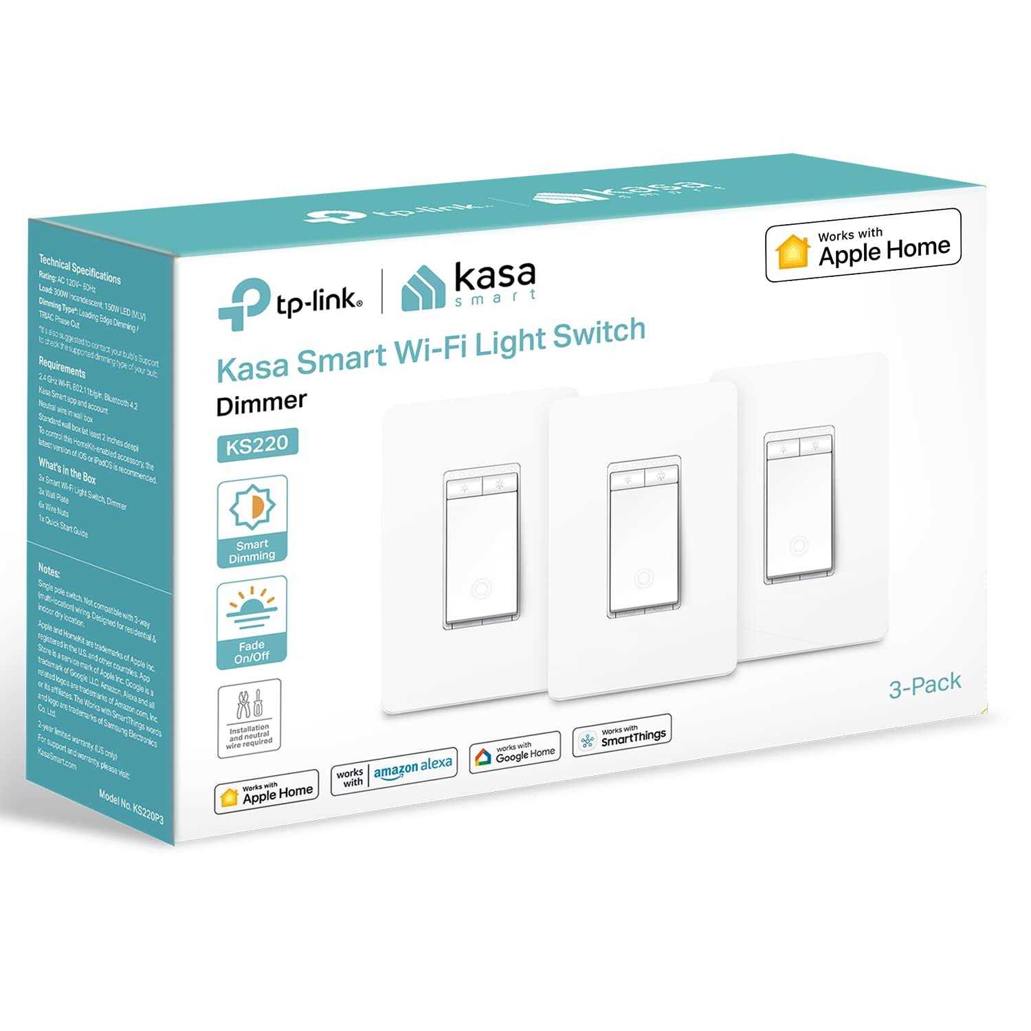 TP-Link Kasa Smart Wi-Fi Dimmer Switch KS220