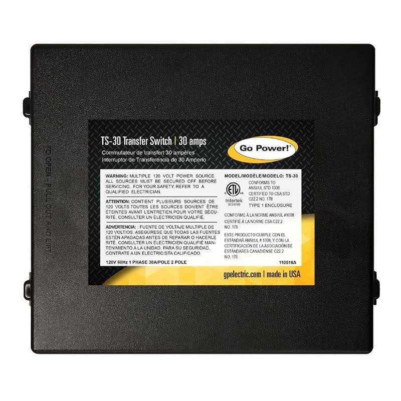 Go Power 30 Amp Transfer Switch 64403 - Image 3
