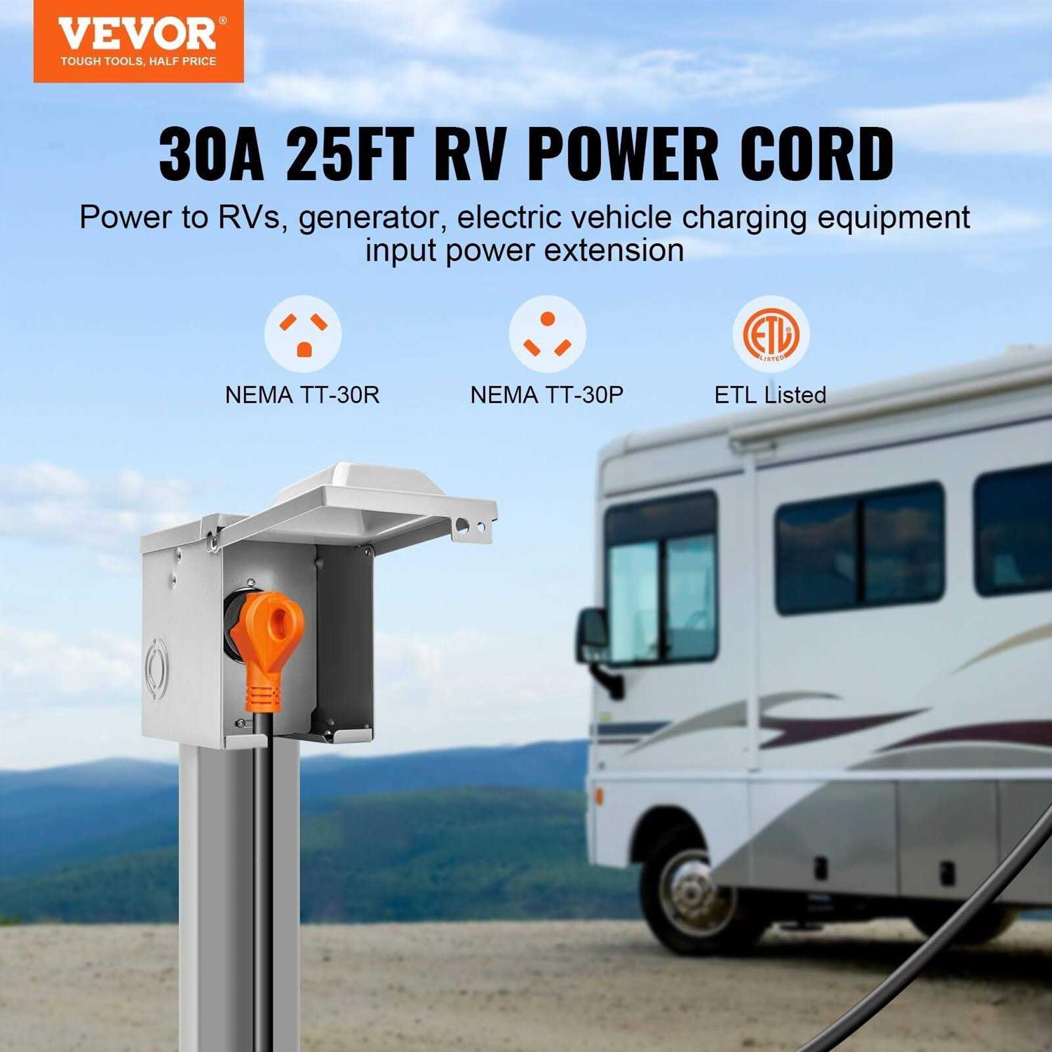 VEVOR RV Extension Cord 50 Amp Heavy Duty STW RV Power Cord - Image 4