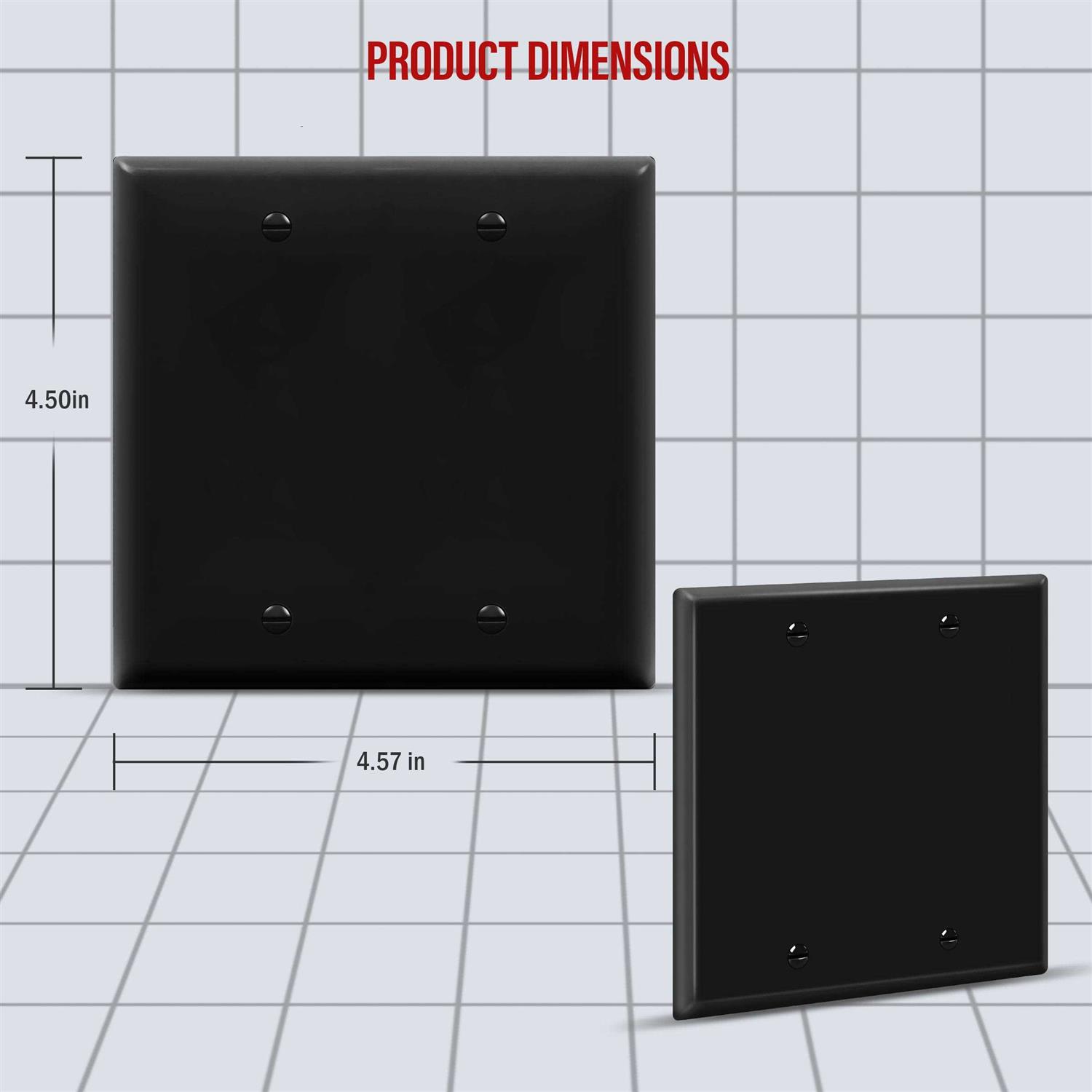 Enerlites 2-Gang Blank Wall Plate Cover 8802 - Image 3