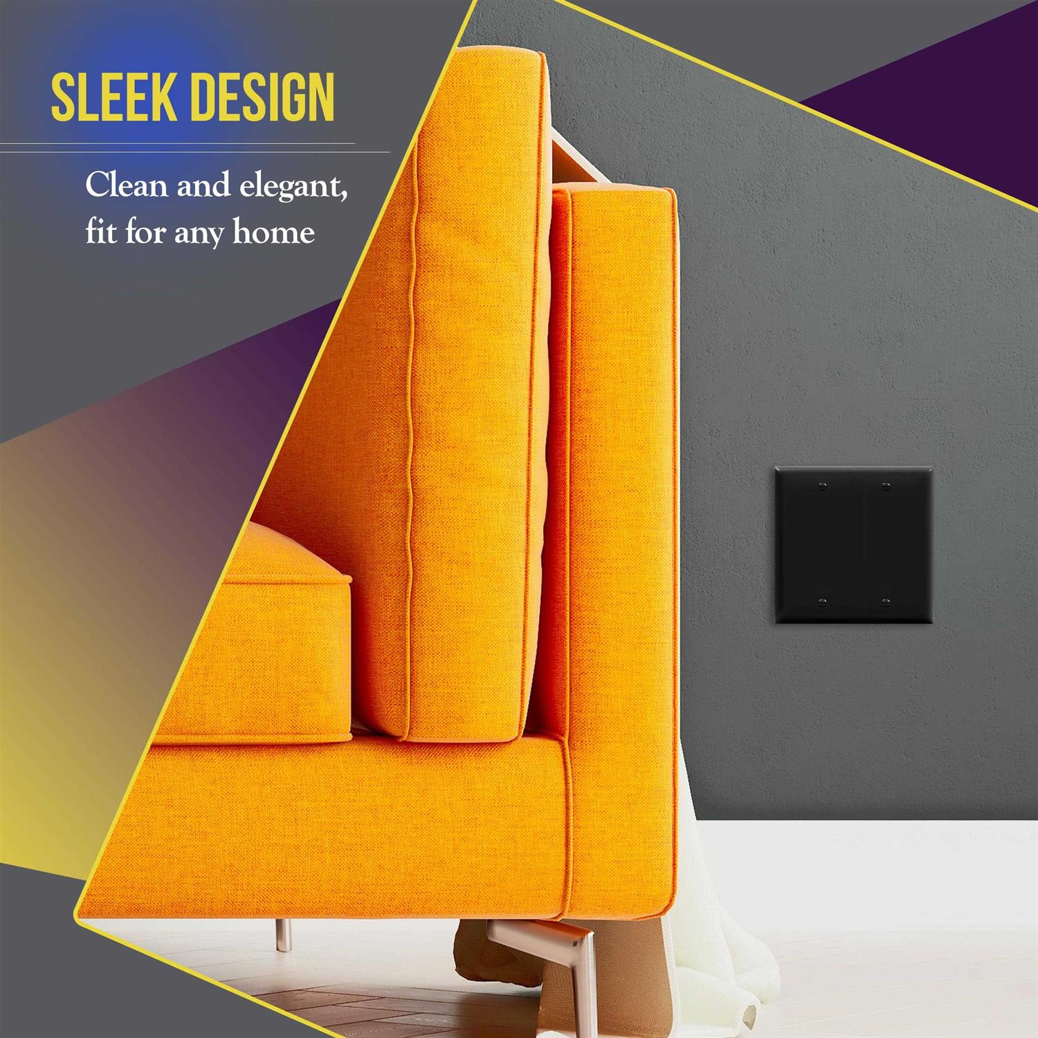 Enerlites 2-Gang Blank Wall Plate Cover 8802 - Image 4