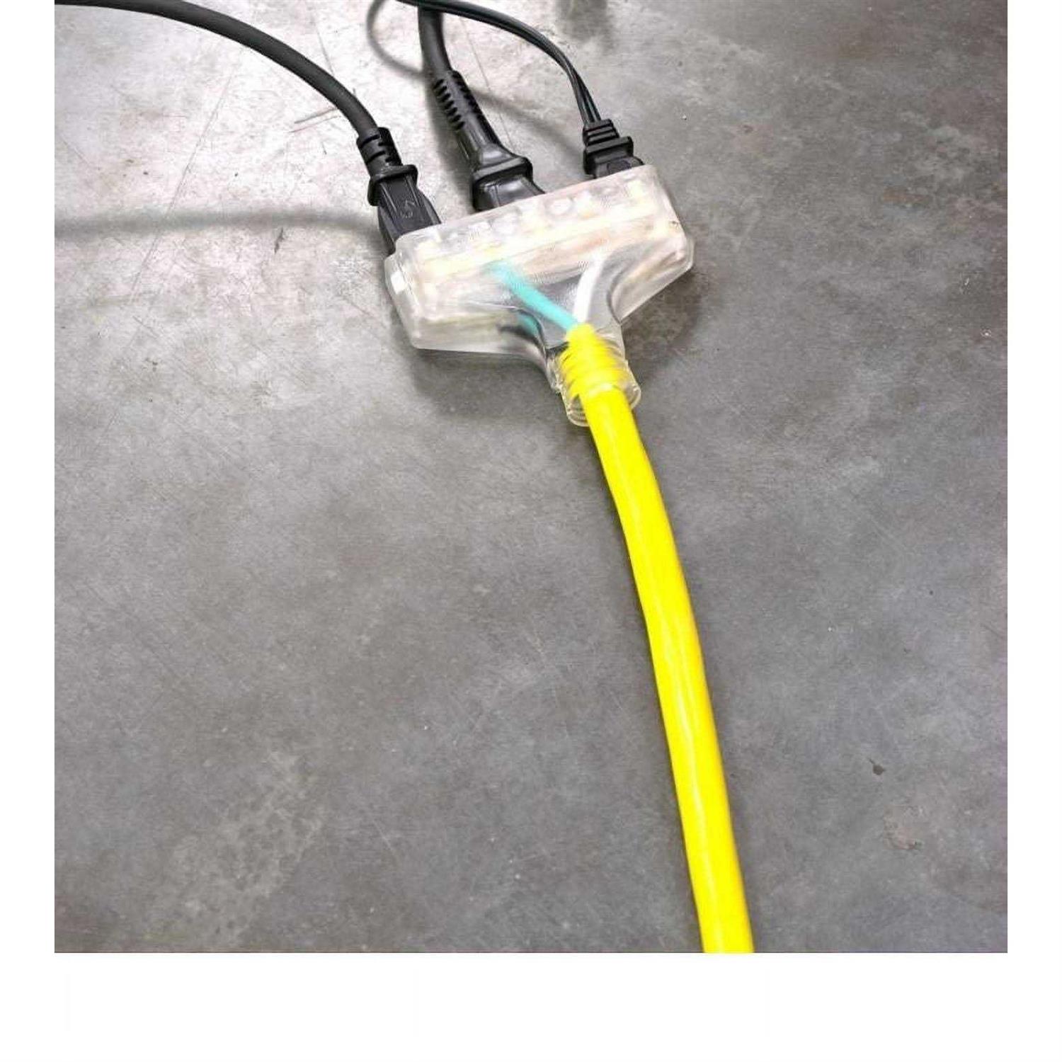 DuroMax XPC10025C 25& 10 Gauge Triple Tap Extension Power Cord - Image 3