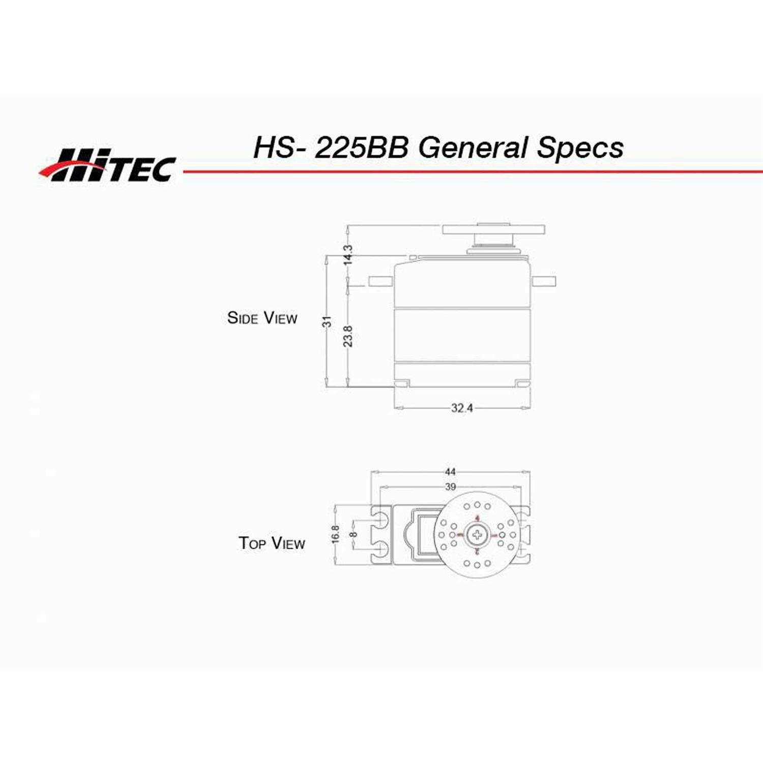 Hitec HS-225BB Mighty Mini Servo - Image 5