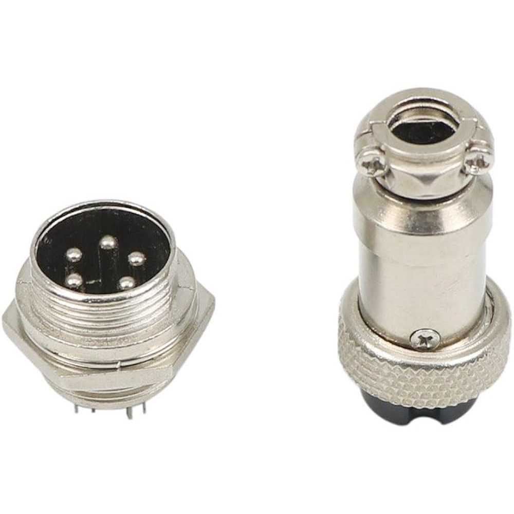 5 Pin Metal Male Female Panel Connector 16mm Gx16-5 Aviation Connector Plug of 5 Pairs - Image 3