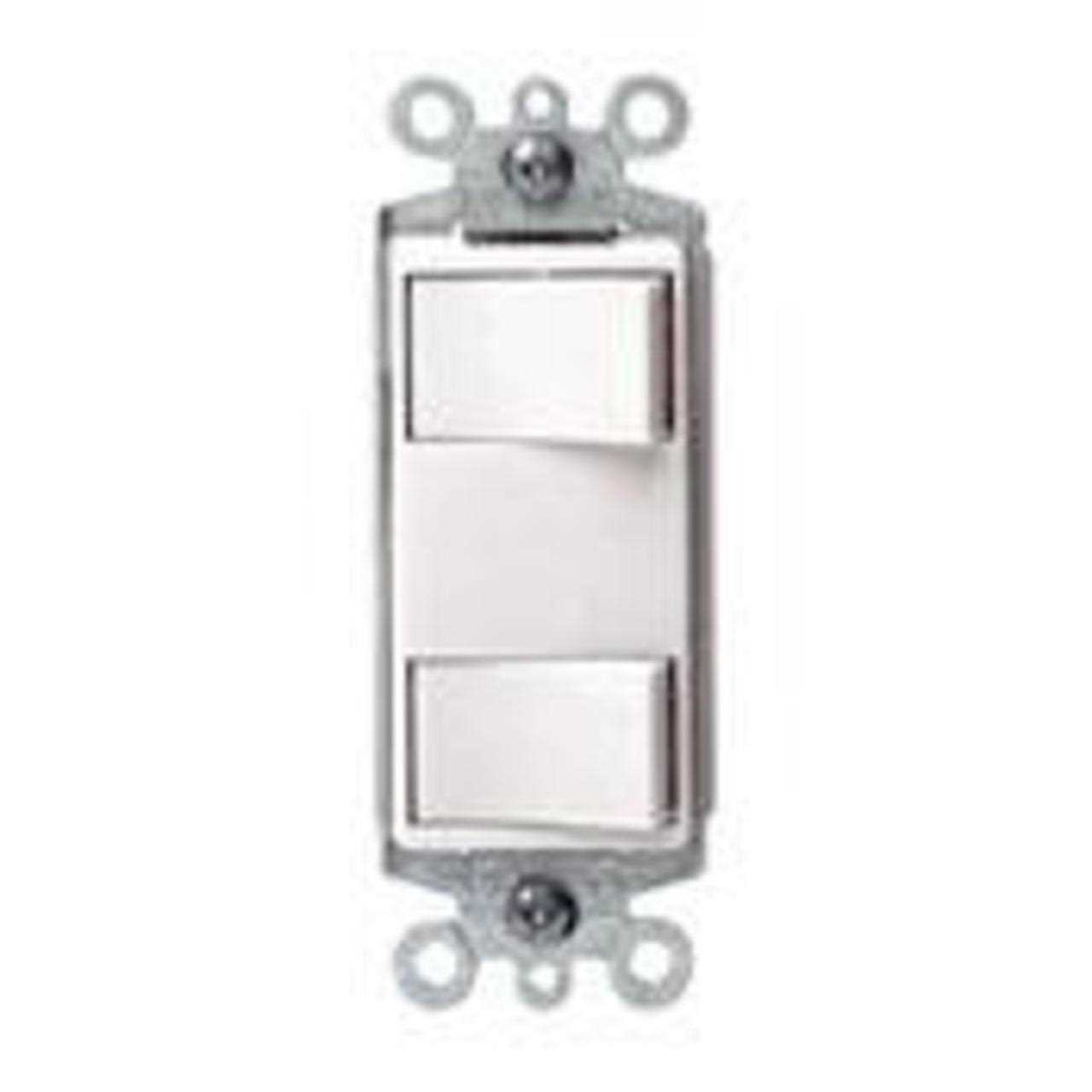 Leviton 1754-W Decora Dual Rocker Combination Switch