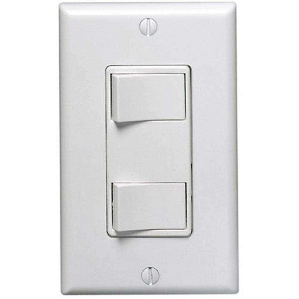 Leviton 1754-W Decora Dual Rocker Combination Switch - Image 3