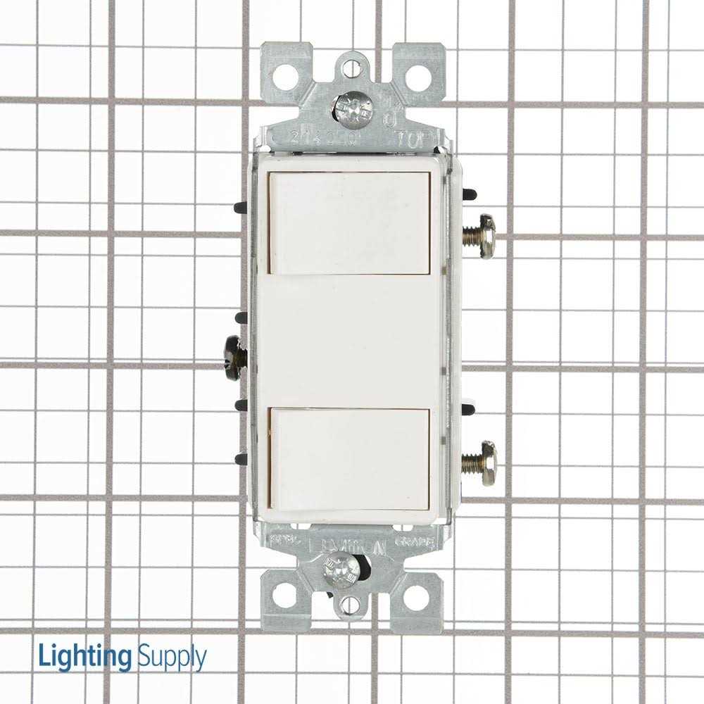 Leviton 1754-W Decora Dual Rocker Combination Switch - Image 4